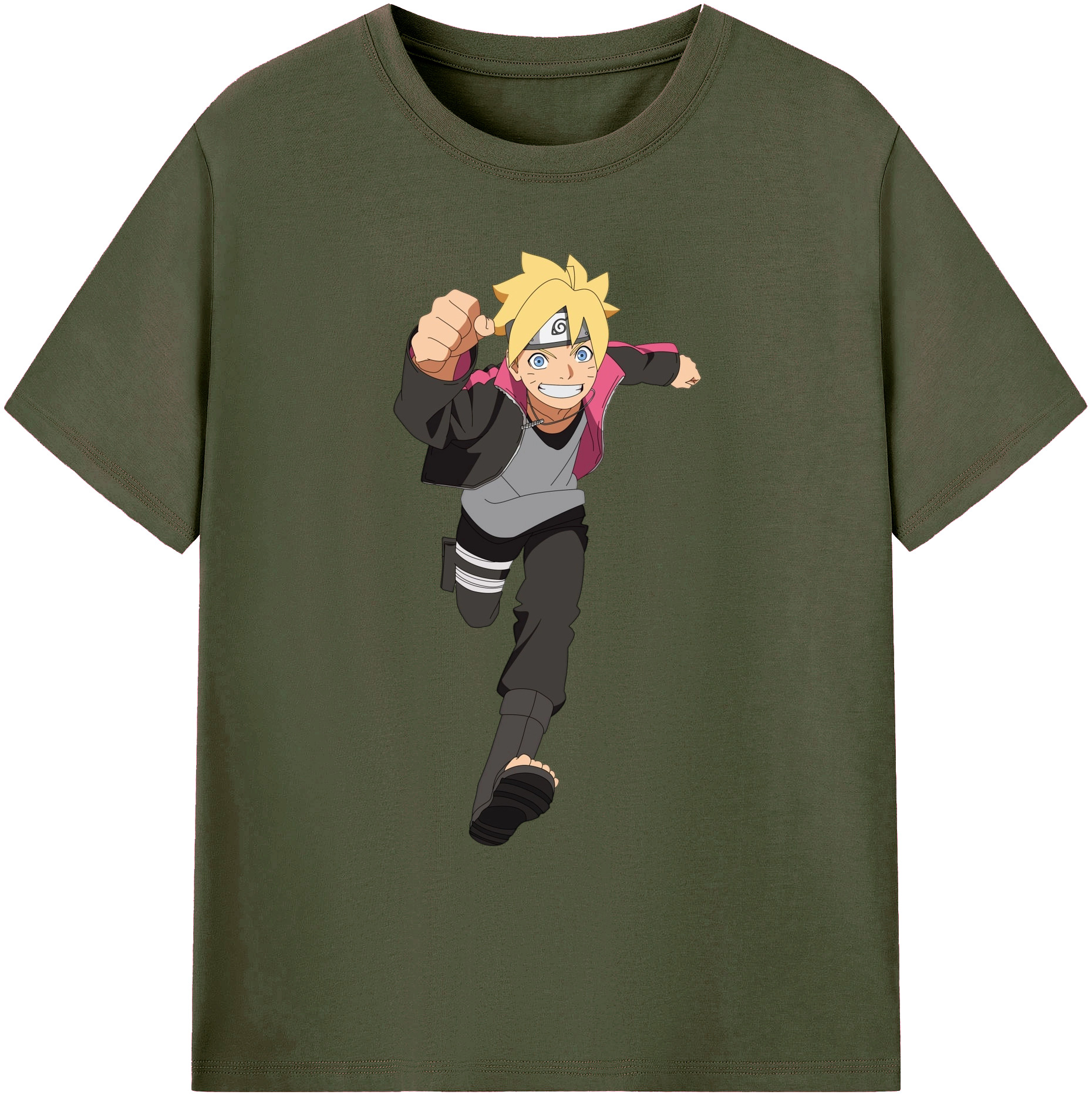 （画像用） NARUTO -ナルト- うずまき ボルト Uzumaki Boruto 綿100％ メンズ半袖Tシャツ｜肌触りやわらか＆通気性